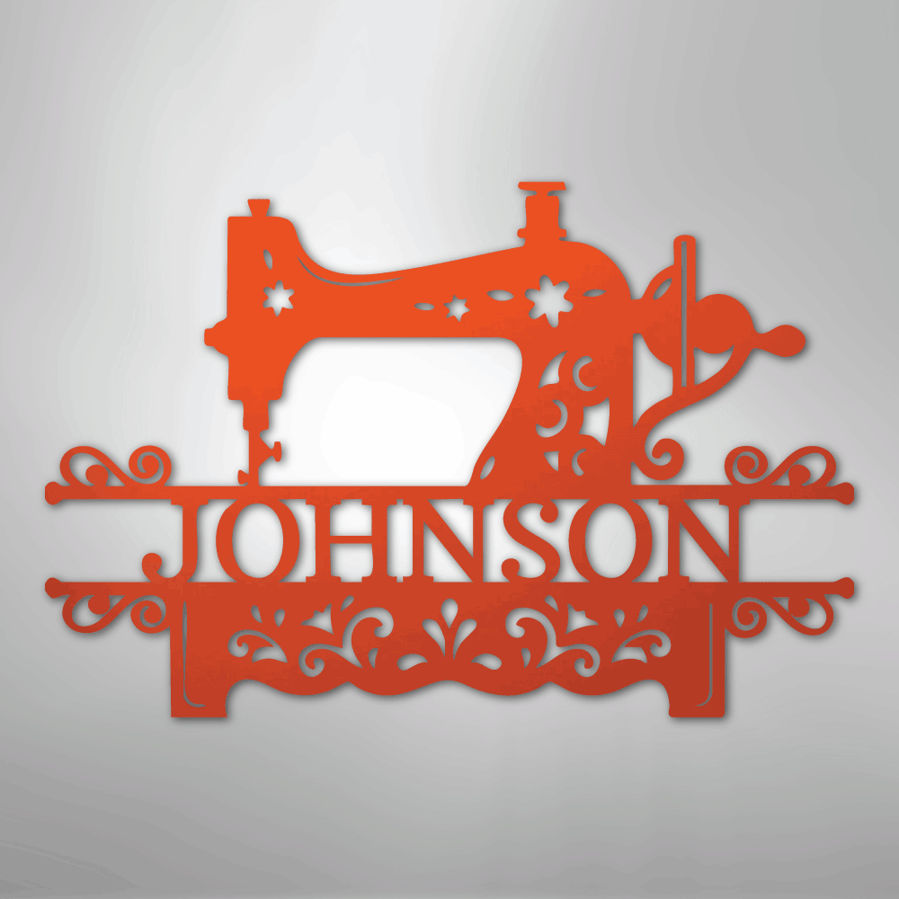 Sewing Monogram Personalized Steel Metal Sign Wall ArtCustomly Gifts