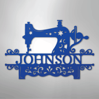 Sewing Monogram Personalized Steel Metal Sign Wall ArtCustomly Gifts