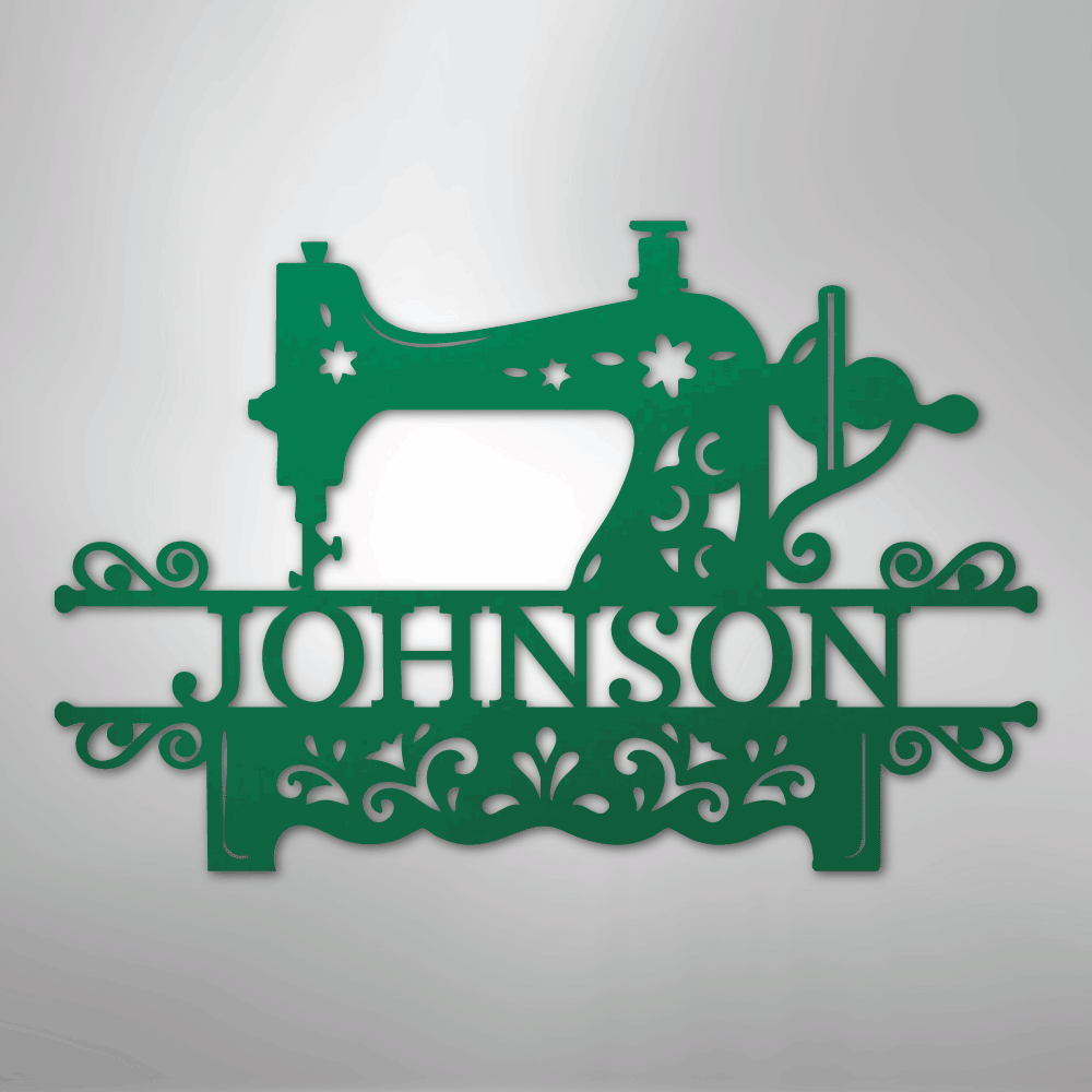 Sewing Monogram Personalized Steel Metal Sign Wall ArtCustomly Gifts