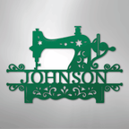 Sewing Monogram Personalized Steel Metal Sign Wall ArtCustomly Gifts