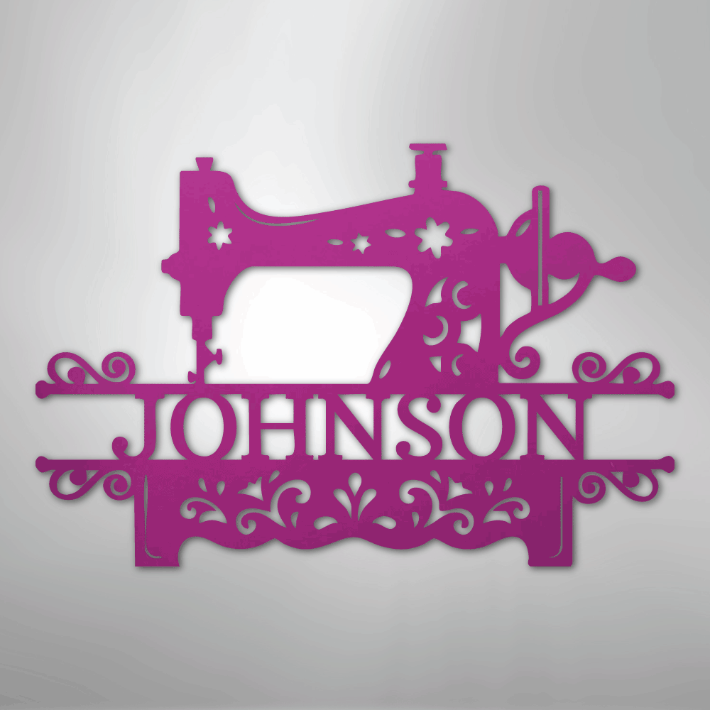 Sewing Monogram Personalized Steel Metal Sign Wall ArtCustomly Gifts