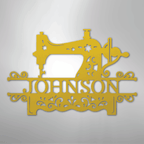 Sewing Monogram Personalized Steel Metal Sign Wall ArtCustomly Gifts
