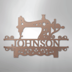 Sewing Monogram Personalized Steel Metal Sign Wall ArtCustomly Gifts