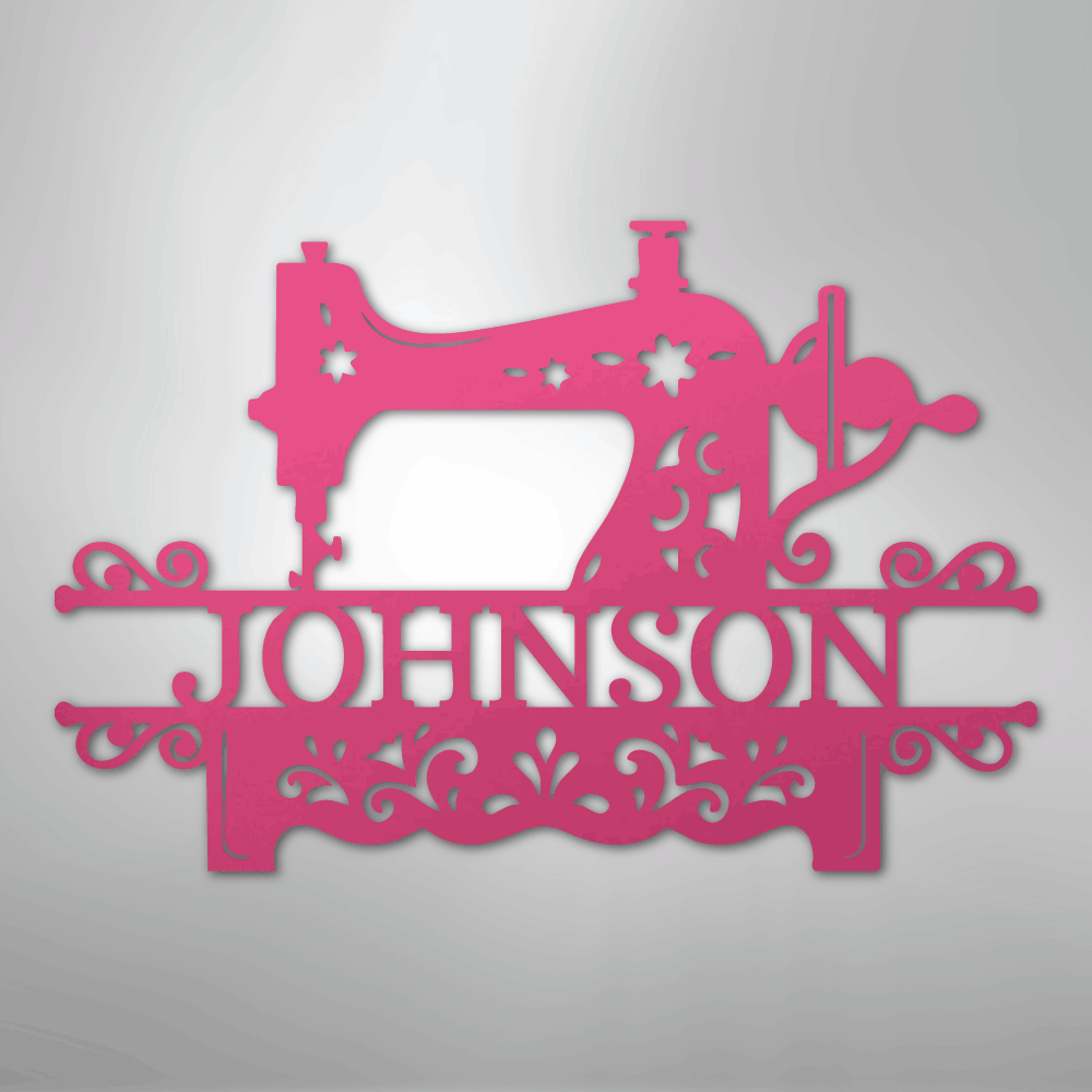 Sewing Monogram Personalized Steel Metal Sign Wall ArtCustomly Gifts