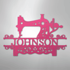 Sewing Monogram Personalized Steel Metal Sign Wall ArtCustomly Gifts