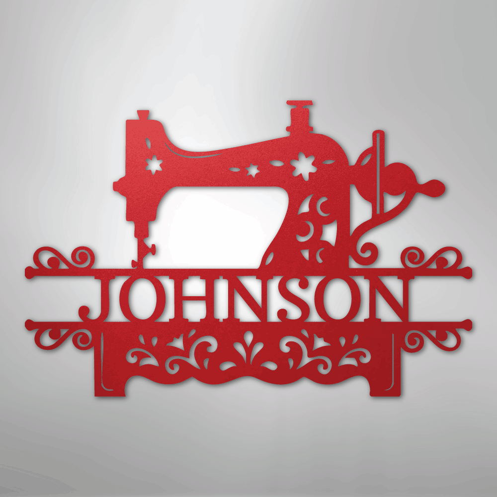 Sewing Monogram Personalized Steel Metal Sign Wall ArtCustomly Gifts