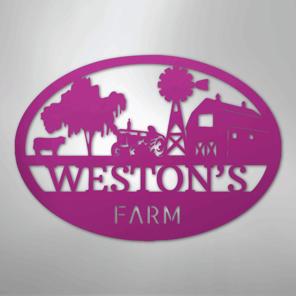 Simple Farm Personalized Steel Metal Sign Wall ArtCustomly Gifts