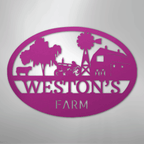 Simple Farm Personalized Steel Metal Sign Wall ArtCustomly Gifts