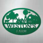 Simple Farm Personalized Steel Metal Sign Wall ArtCustomly Gifts