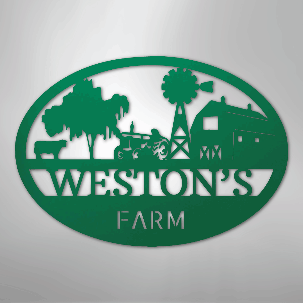 Simple Farm Personalized Steel Metal Sign Wall ArtCustomly Gifts