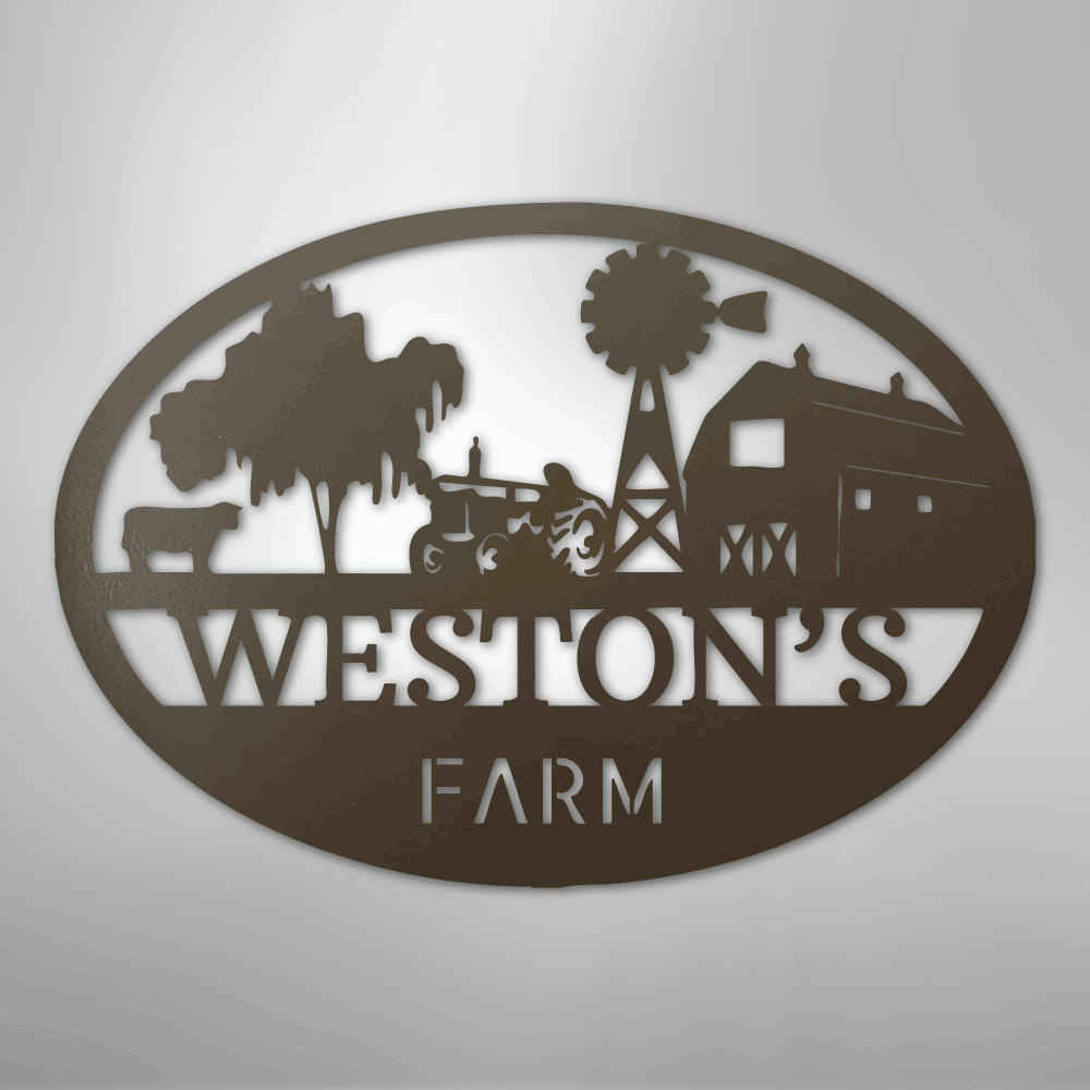 Simple Farm Personalized Steel Metal Sign Wall ArtCustomly Gifts