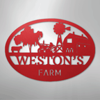 Simple Farm Personalized Steel Metal Sign Wall ArtCustomly Gifts
