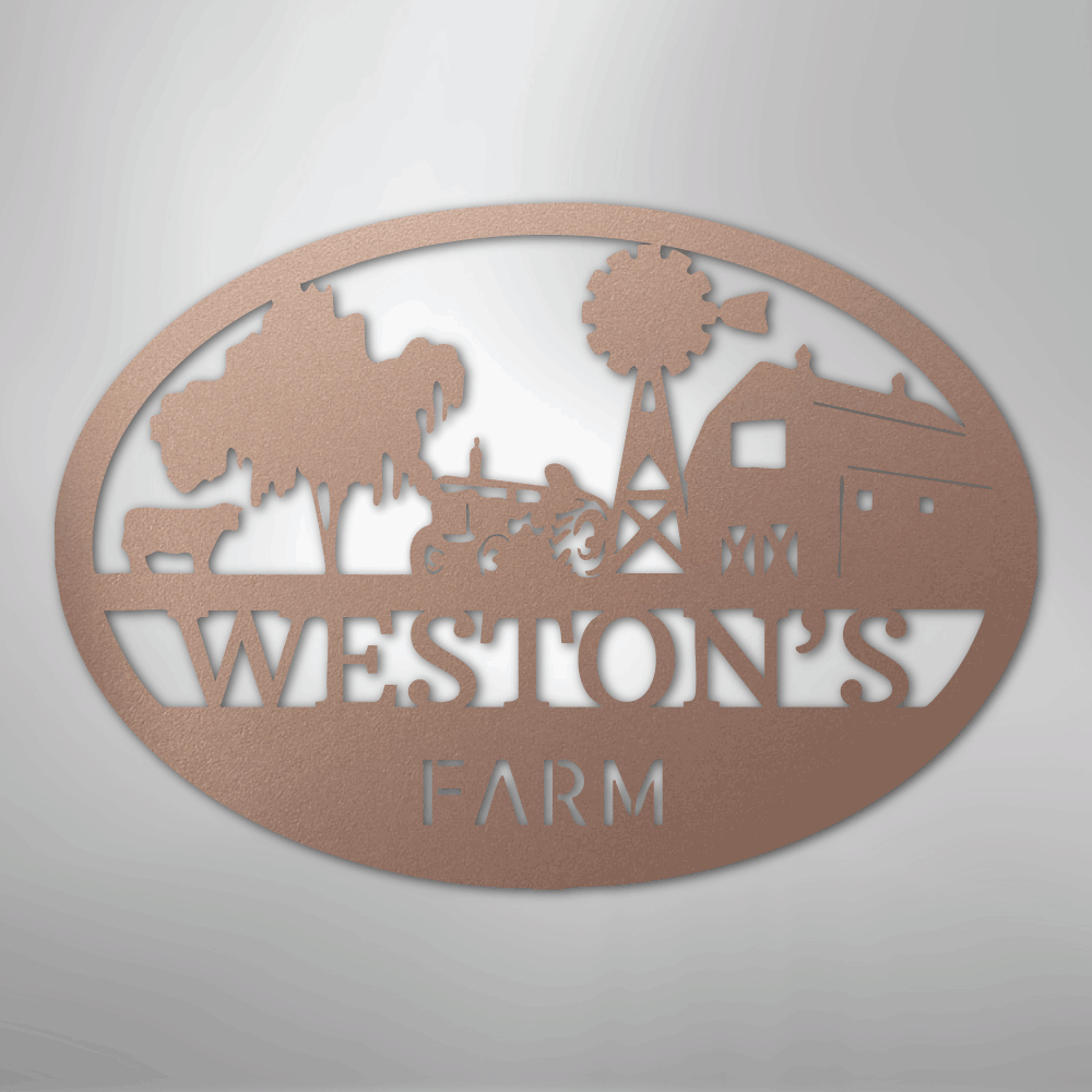 Simple Farm Personalized Steel Metal Sign Wall ArtCustomly Gifts