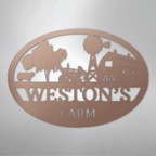 Simple Farm Personalized Steel Metal Sign Wall ArtCustomly Gifts