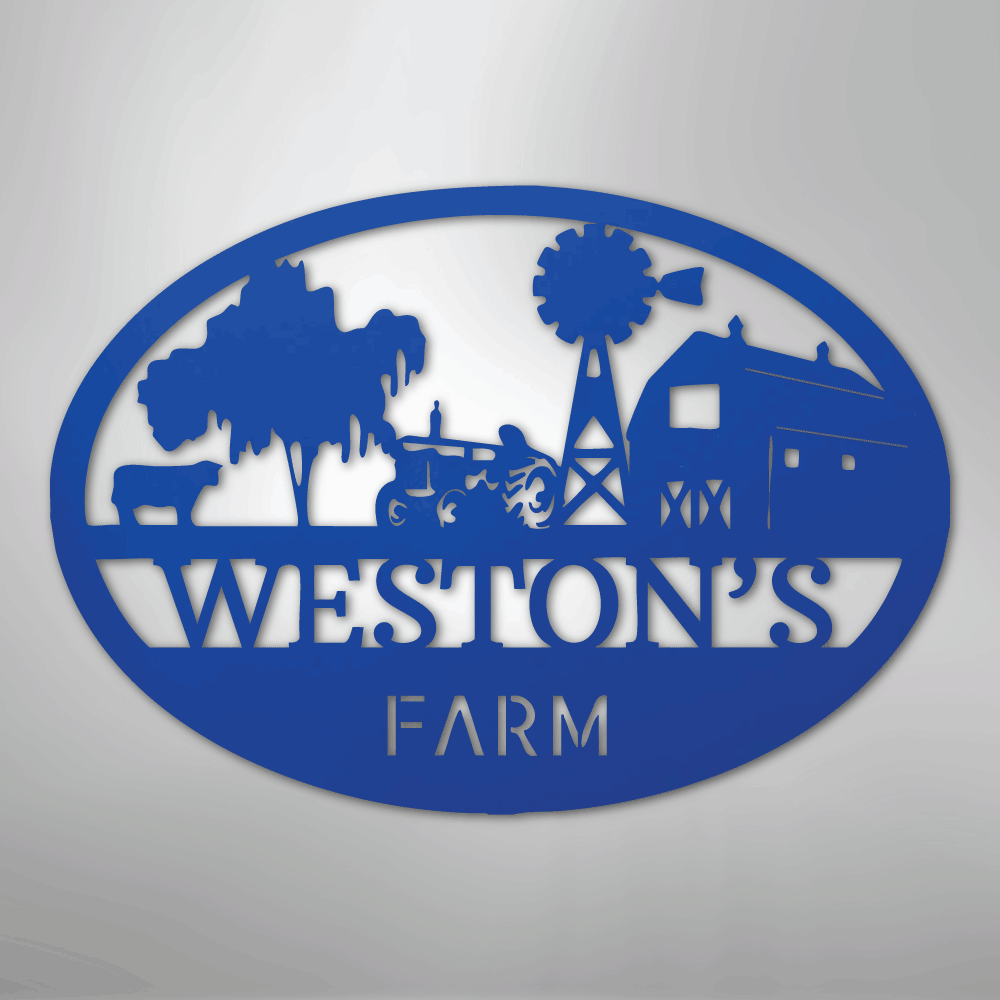 Simple Farm Personalized Steel Metal Sign Wall ArtCustomly Gifts