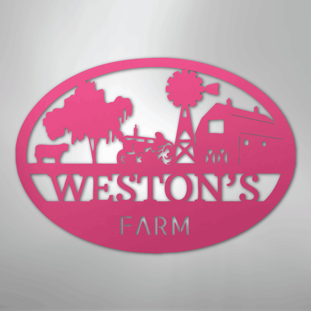 Simple Farm Personalized Steel Metal Sign Wall ArtCustomly Gifts