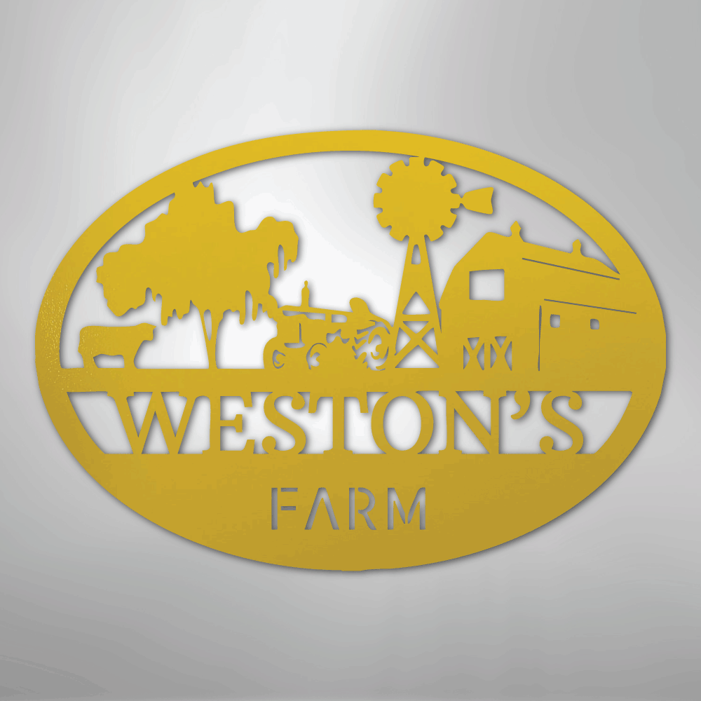Simple Farm Personalized Steel Metal Sign Wall ArtCustomly Gifts