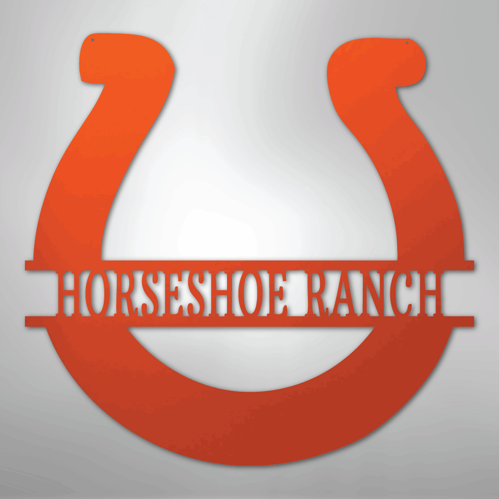 Simple Horseshoe Personalized Steel Metal Sign Wall ArtCustomly Gifts