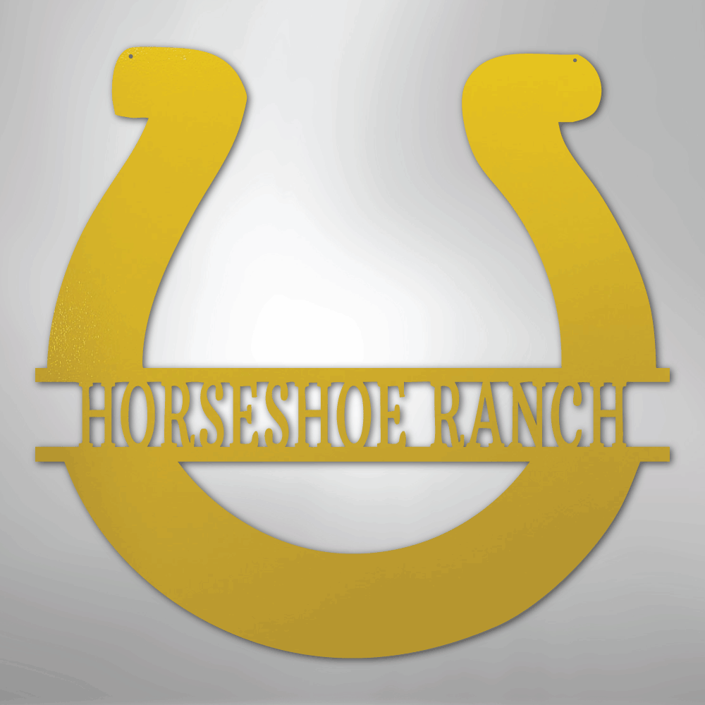 Simple Horseshoe Personalized Steel Metal Sign Wall ArtCustomly Gifts