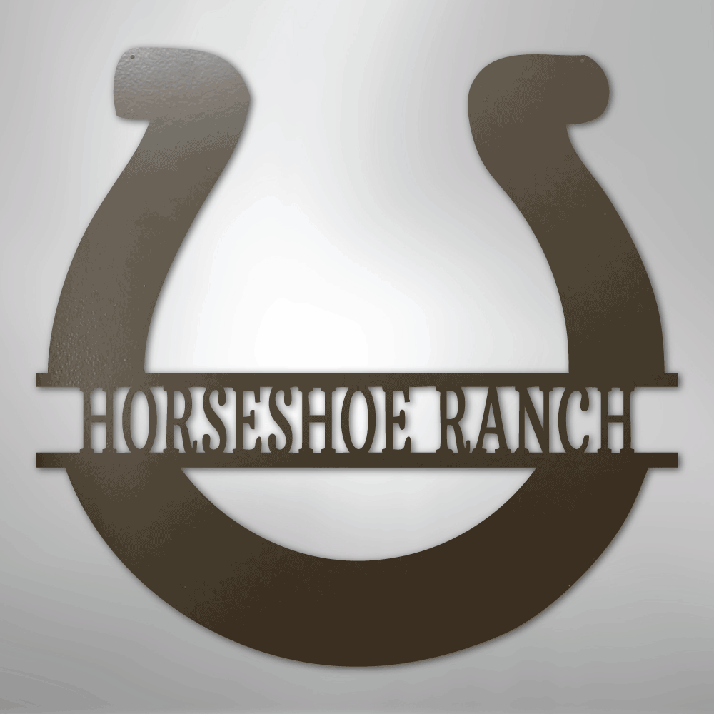 Simple Horseshoe Personalized Steel Metal Sign Wall ArtCustomly Gifts