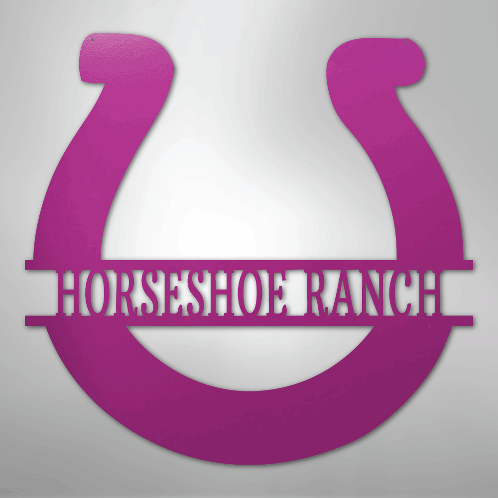 Simple Horseshoe Personalized Steel Metal Sign Wall ArtCustomly Gifts