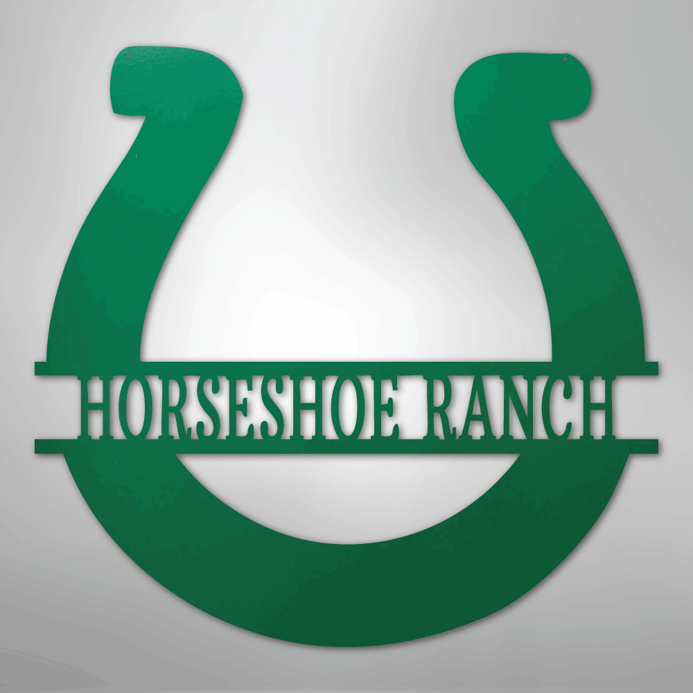 Simple Horseshoe Personalized Steel Metal Sign Wall ArtCustomly Gifts