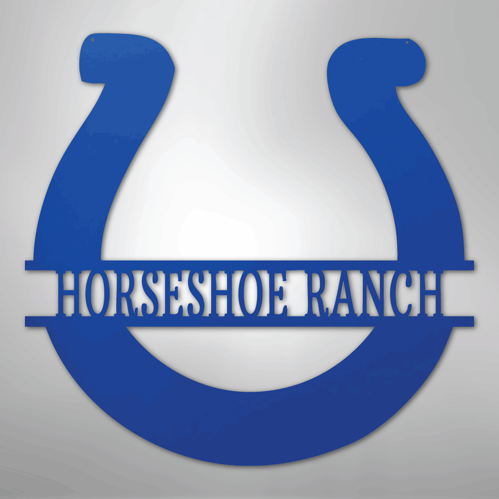 Simple Horseshoe Personalized Steel Metal Sign Wall ArtCustomly Gifts