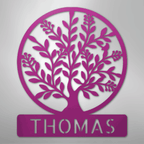 Simple Tree Personalized Steel Metal Sign Wall ArtCustomly Gifts
