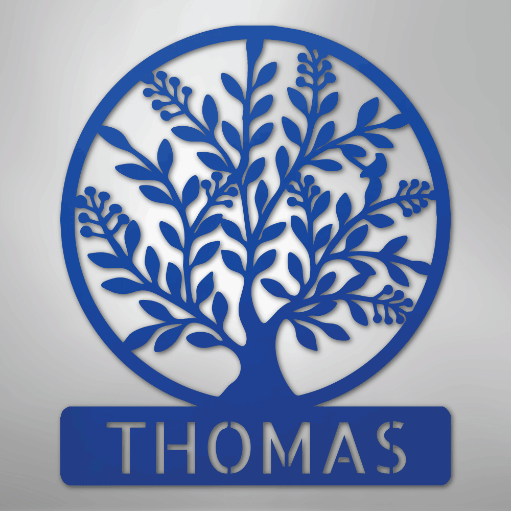 Simple Tree Personalized Steel Metal Sign Wall ArtCustomly Gifts