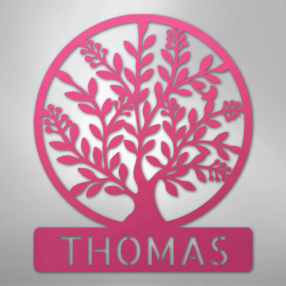 Simple Tree Personalized Steel Metal Sign Wall ArtCustomly Gifts