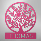Simple Tree Personalized Steel Metal Sign Wall ArtCustomly Gifts