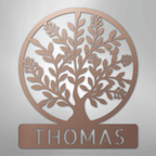 Simple Tree Personalized Steel Metal Sign Wall ArtCustomly Gifts