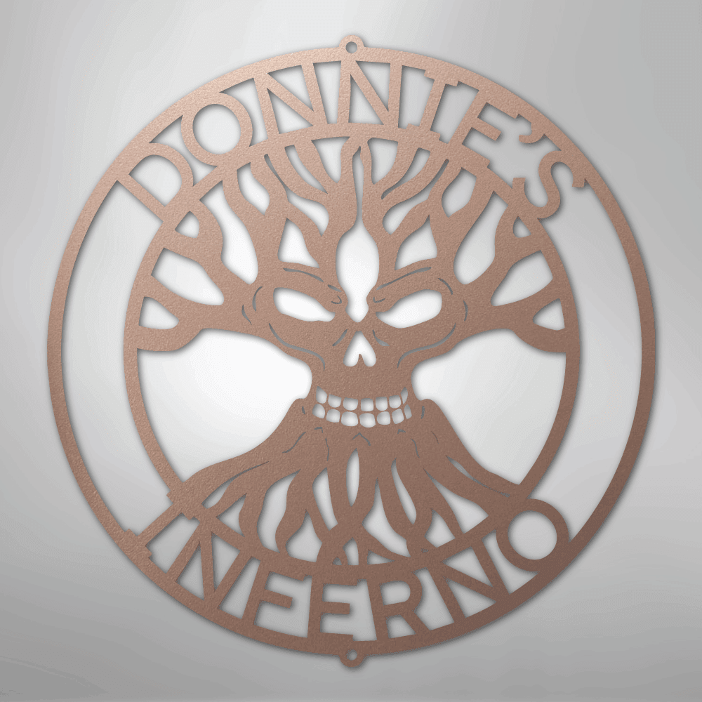 Skull Family Tree Personalized Steel Metal Sign Wall ArtCustomly Gifts
