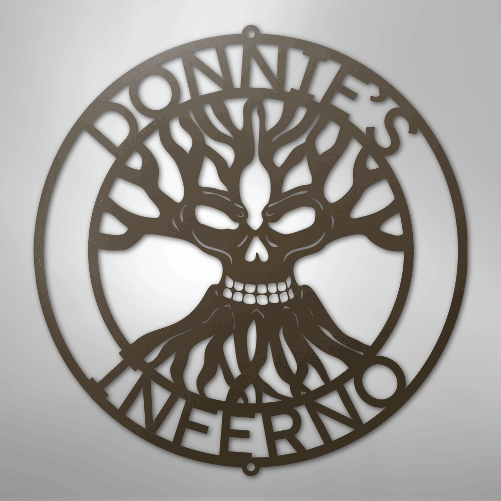 Skull Family Tree Personalized Steel Metal Sign Wall ArtCustomly Gifts
