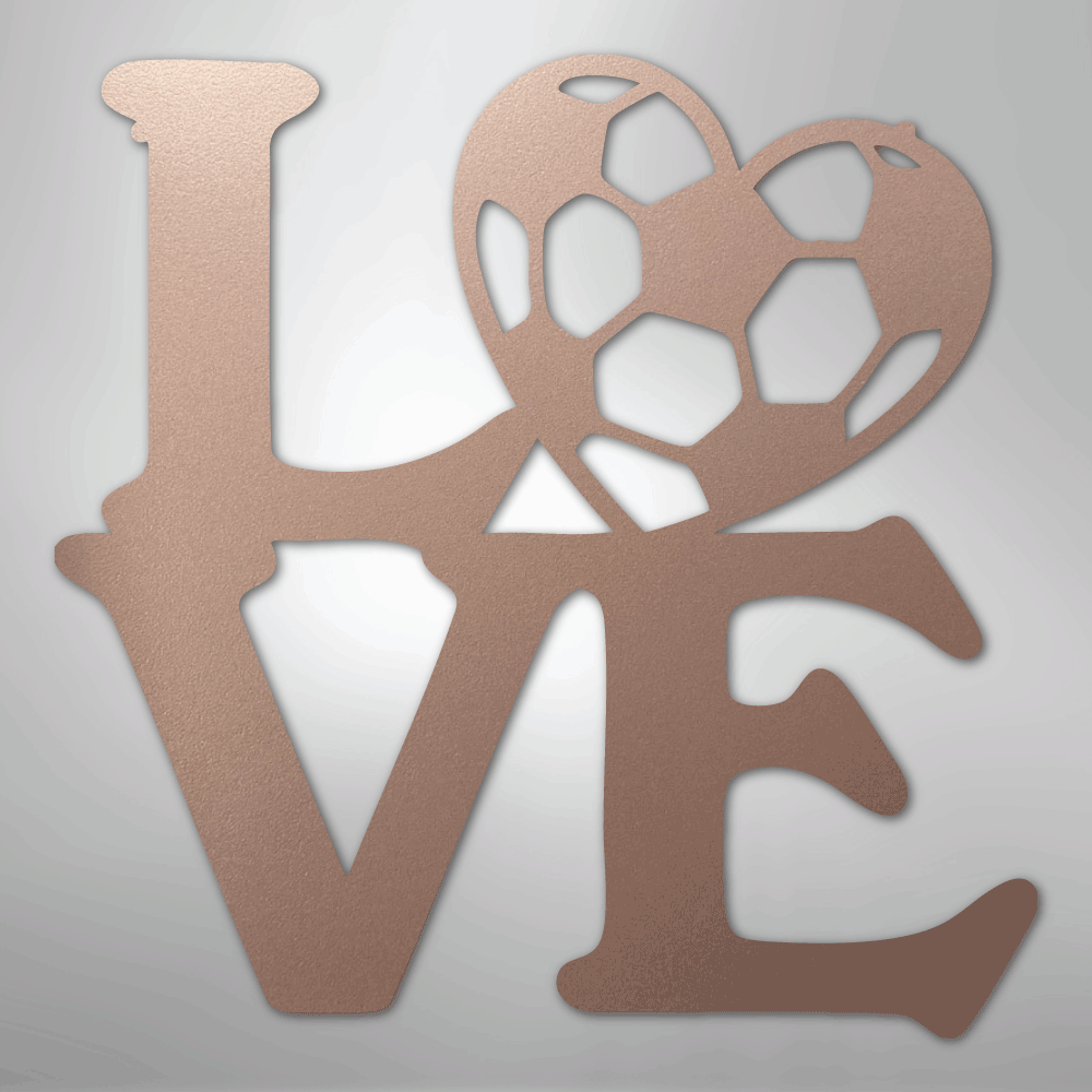 Soccer Love - Steel Metal Sign Wall ArtCustomly Gifts