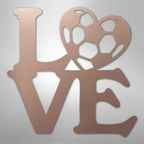 Soccer Love - Steel Metal Sign Wall ArtCustomly Gifts