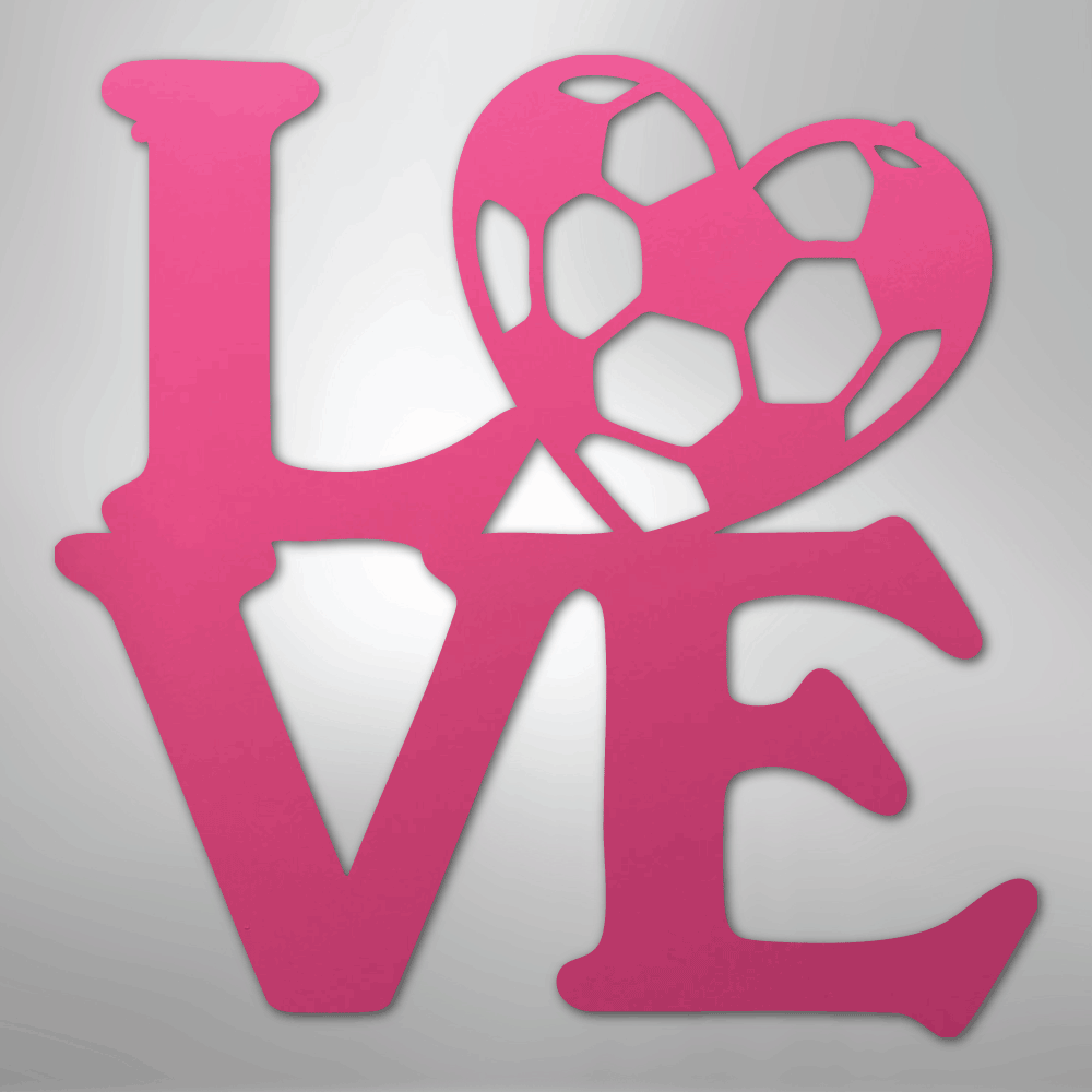 Soccer Love - Steel Metal Sign Wall ArtCustomly Gifts