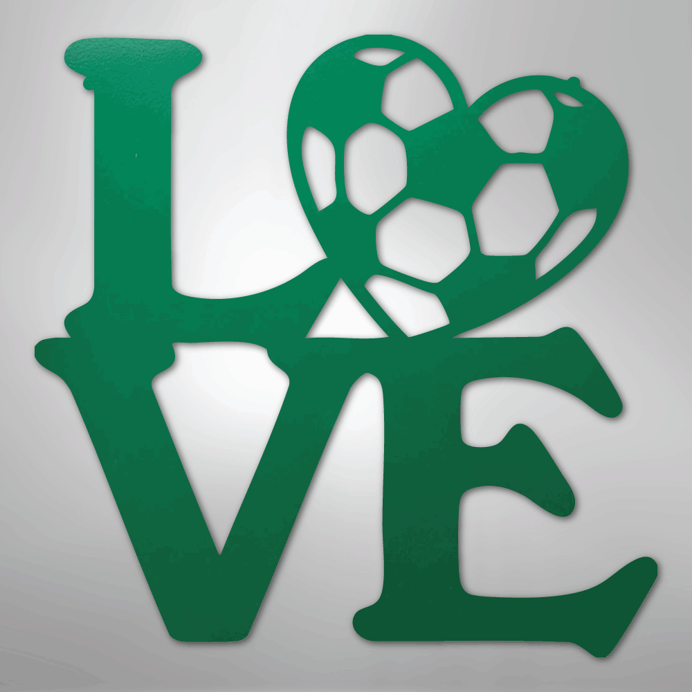 Soccer Love - Steel Metal Sign Wall ArtCustomly Gifts