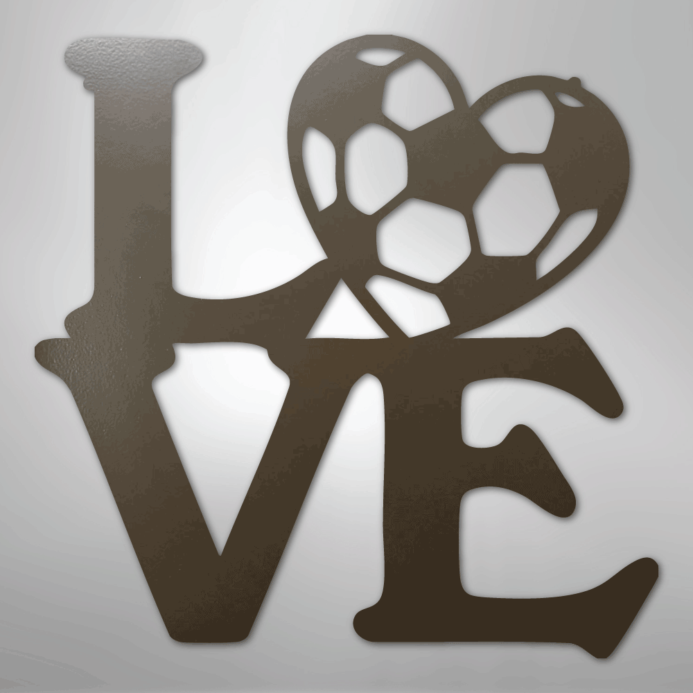 Soccer Love - Steel Metal Sign Wall ArtCustomly Gifts