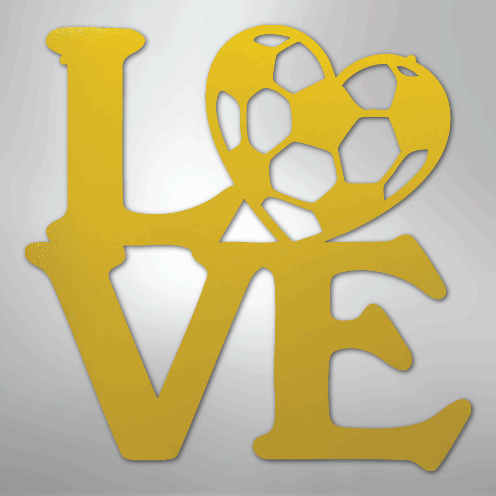 Soccer Love - Steel Metal Sign Wall ArtCustomly Gifts