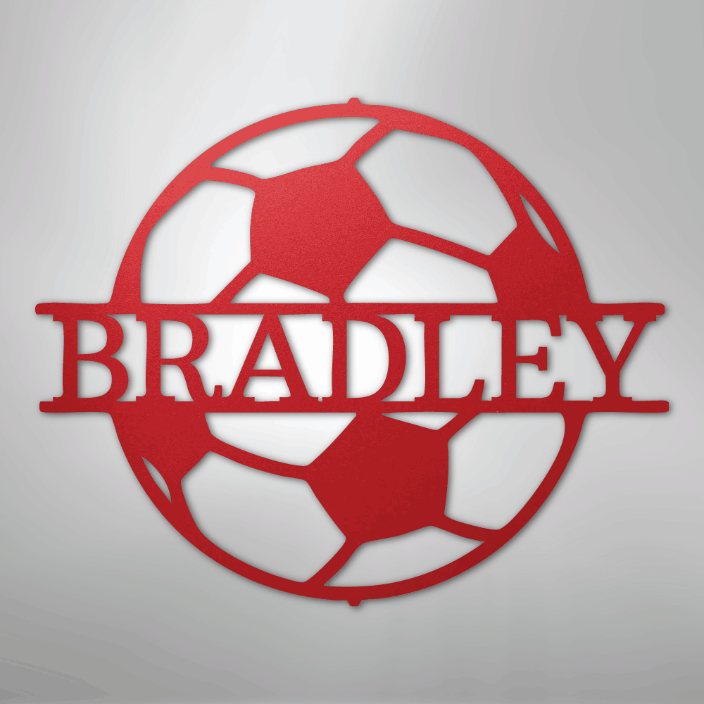 Soccer Monogram Personalized Steel Metal Sign Wall ArtCustomly Gifts