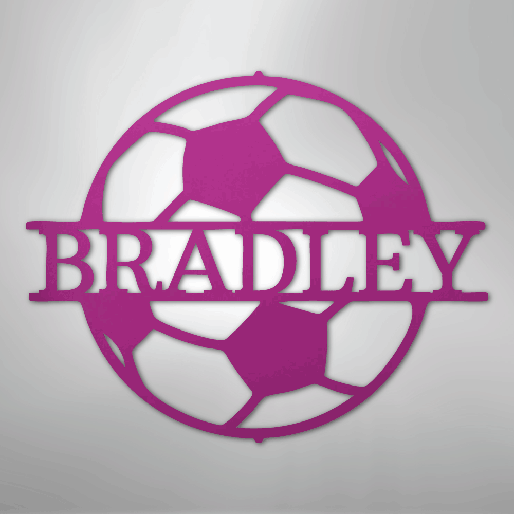 Soccer Monogram Personalized Steel Metal Sign Wall ArtCustomly Gifts