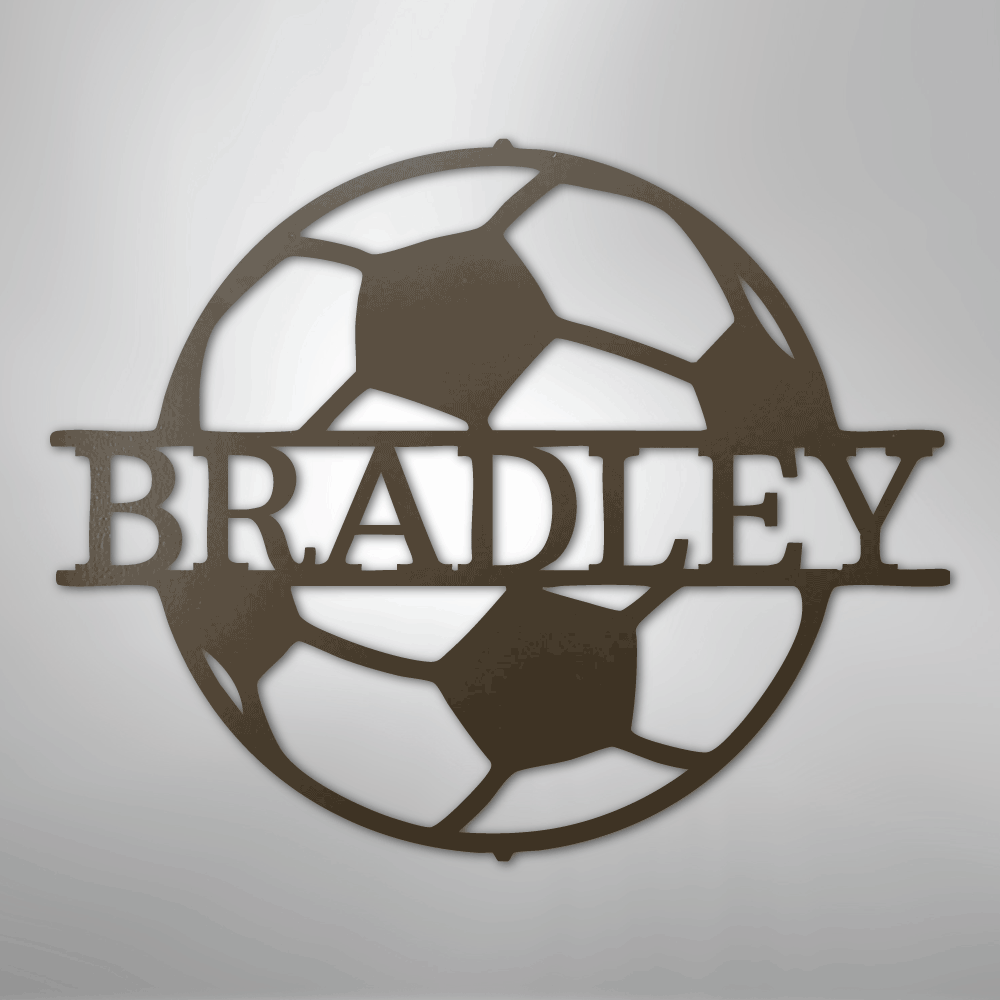 Soccer Monogram Personalized Steel Metal Sign Wall ArtCustomly Gifts