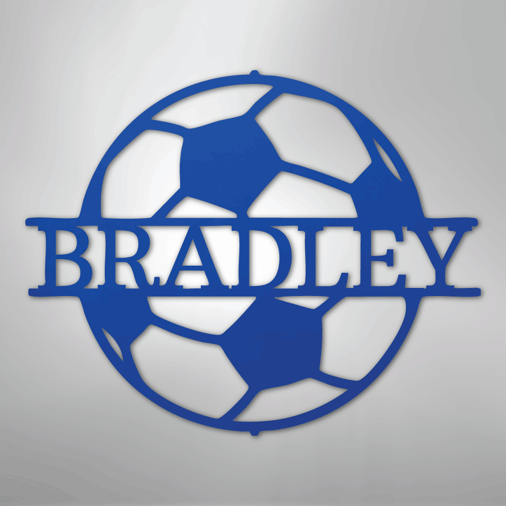 Soccer Monogram Personalized Steel Metal Sign Wall ArtCustomly Gifts