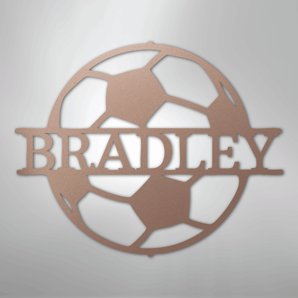 Soccer Monogram Personalized Steel Metal Sign Wall ArtCustomly Gifts