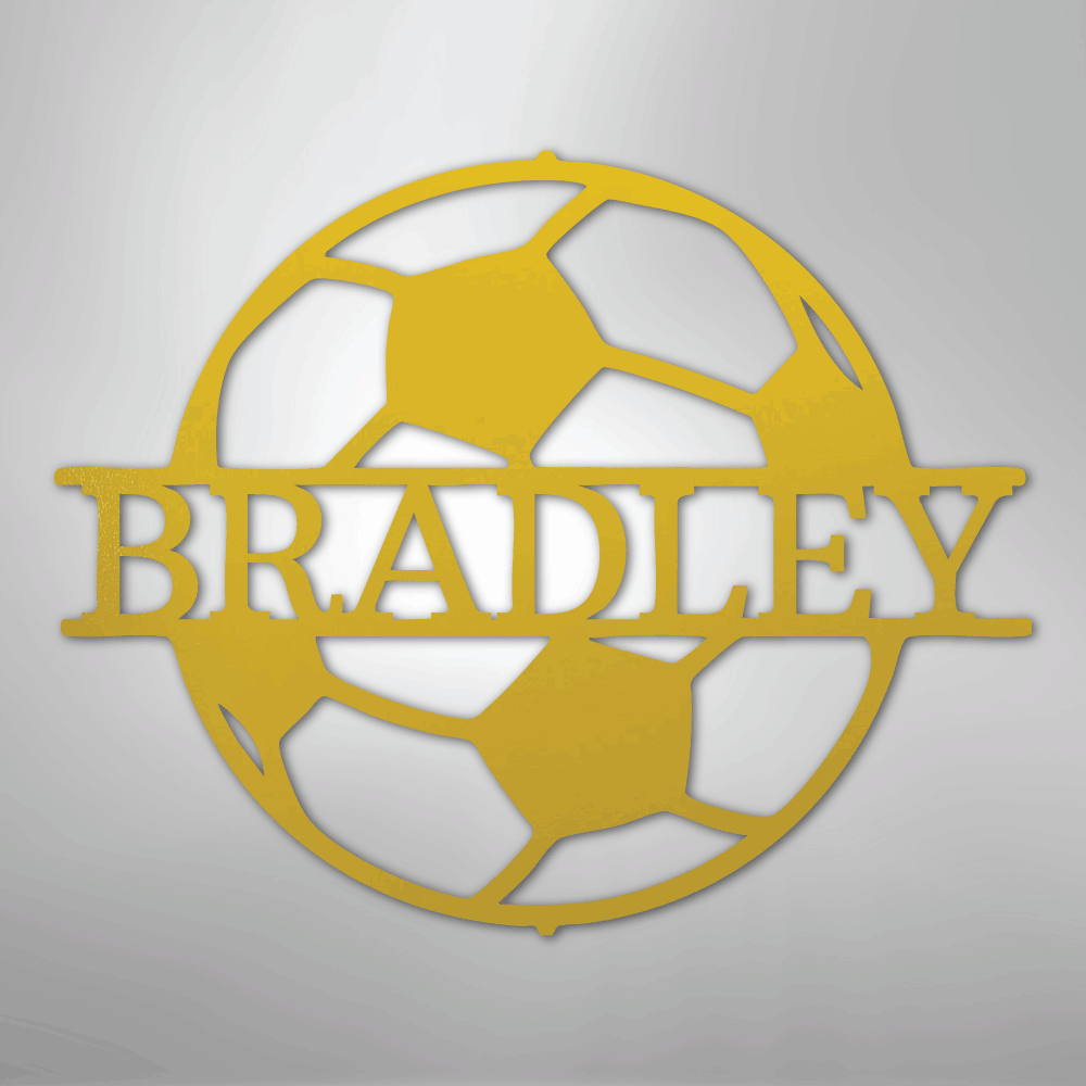 Soccer Monogram Personalized Steel Metal Sign Wall ArtCustomly Gifts