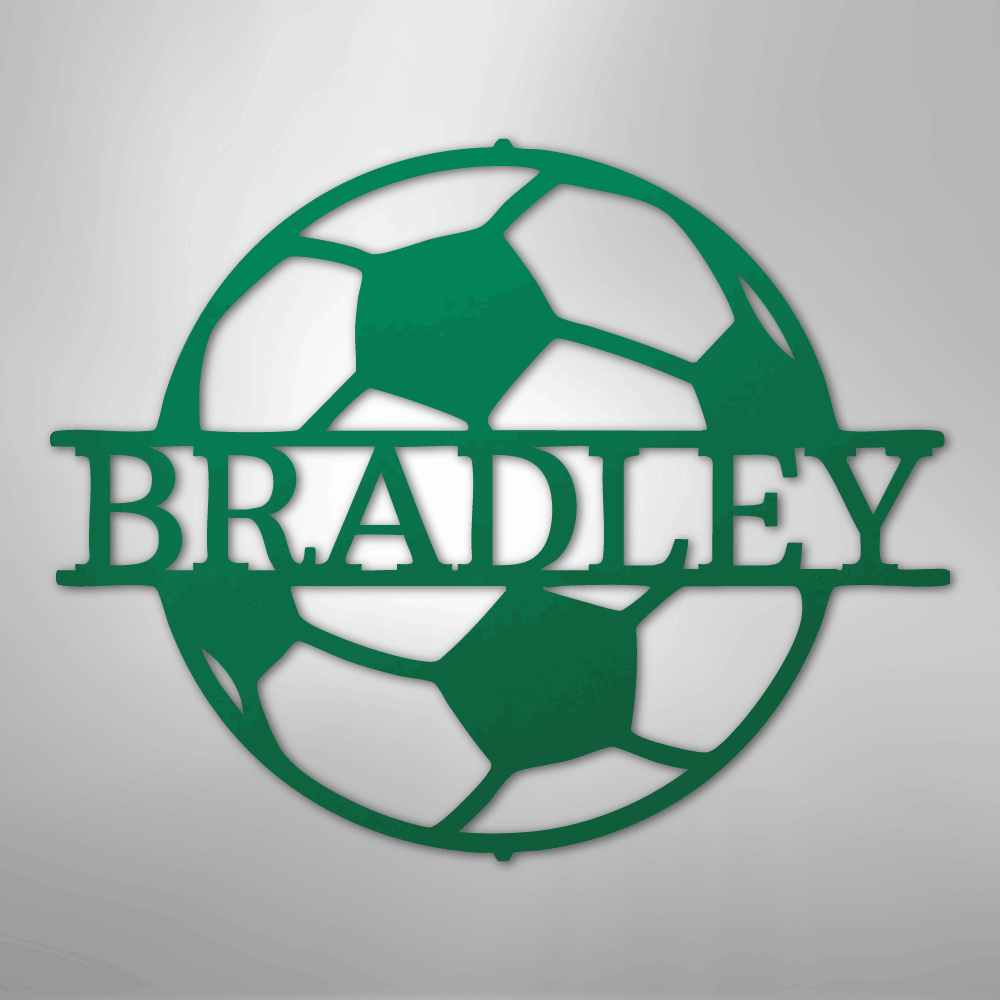 Soccer Monogram Personalized Steel Metal Sign Wall ArtCustomly Gifts