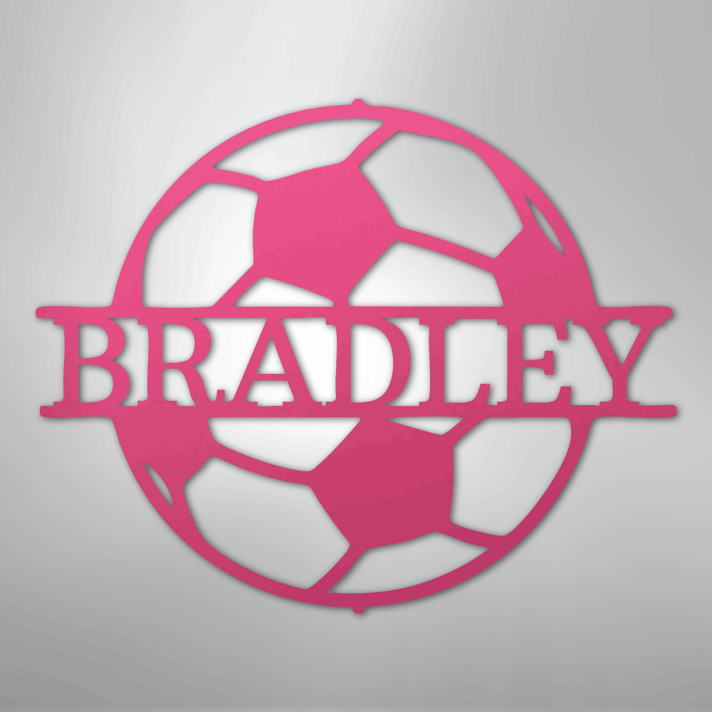 Soccer Monogram Personalized Steel Metal Sign Wall ArtCustomly Gifts