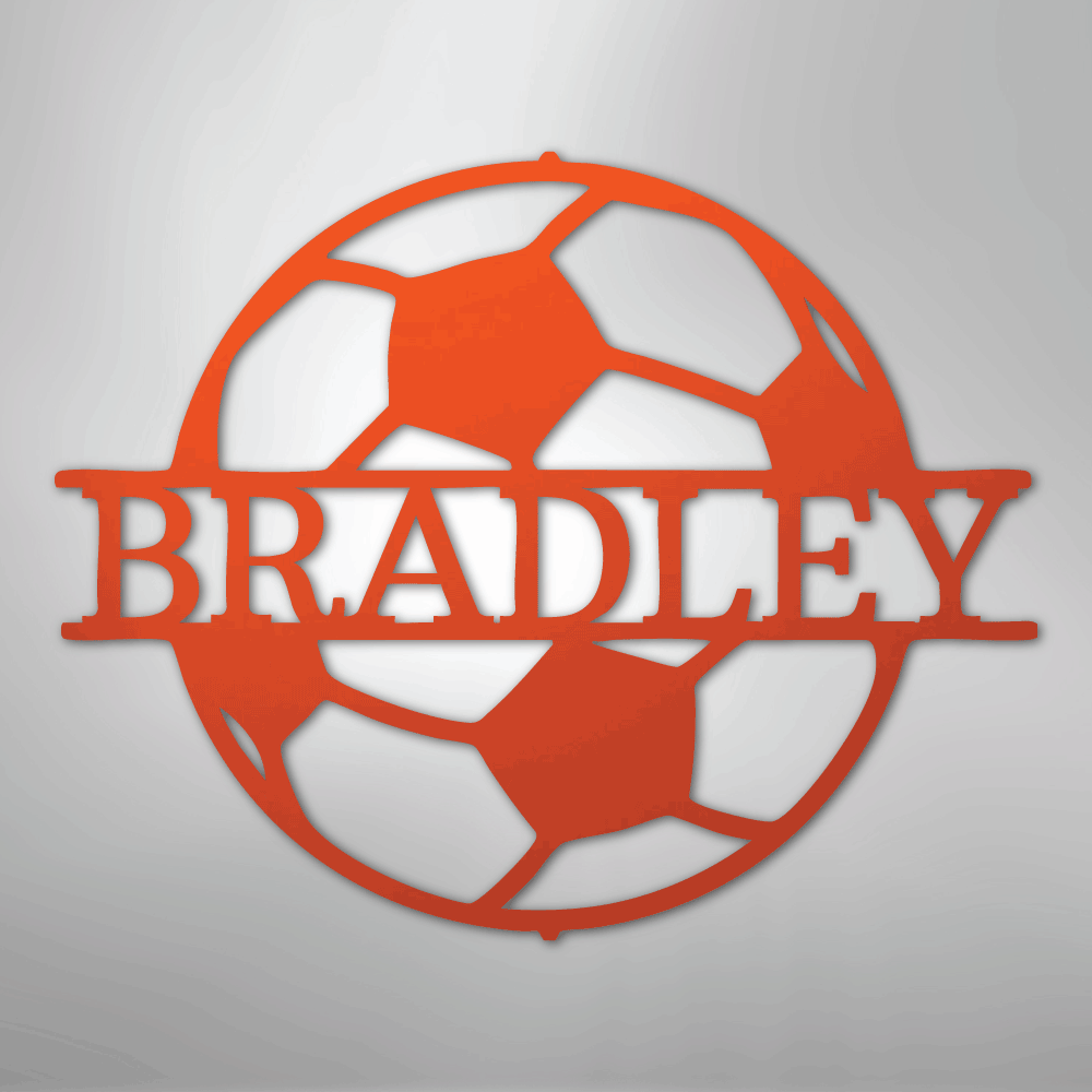 Soccer Monogram Personalized Steel Metal Sign Wall ArtCustomly Gifts