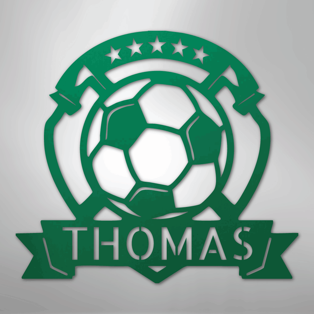 Soccer Plaque Personalized Steel Metal Sign Wall ArtCustomly Gifts